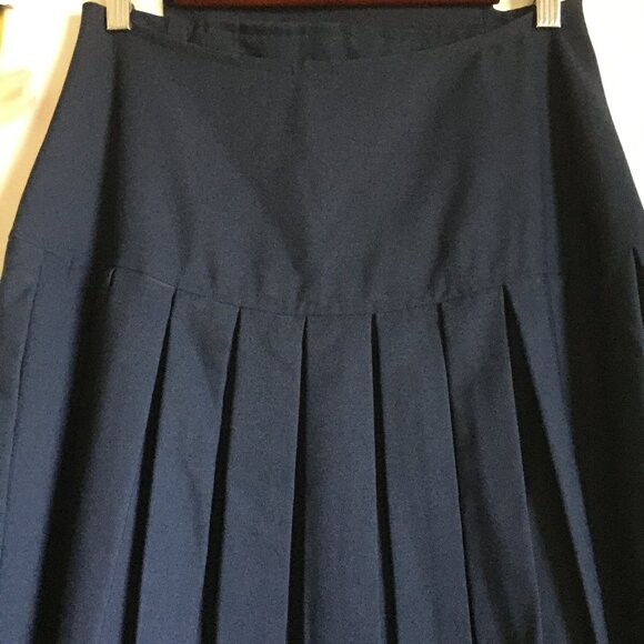 Designer Double-Breasted Pleated Official Military Skirt 28W - Picture 6 of 12